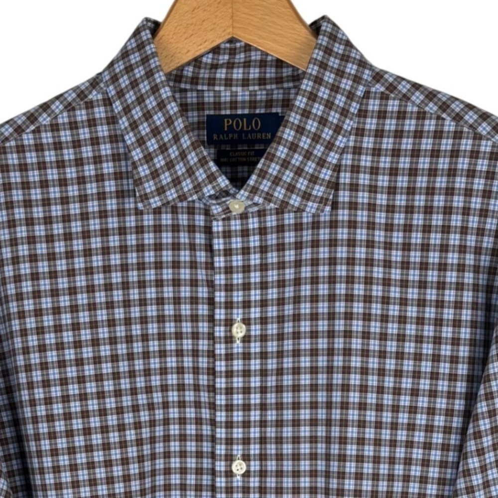 Polo Ralph Lauren Classic Fit Plaid Button Down Shirt Mens XXL Cotton Stretch